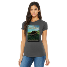 Load image into Gallery viewer, DinoEncounters Ankylosaurus Augmented Reality Dinosaur Women's Fitted T-shirt