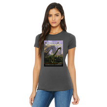 Load image into Gallery viewer, DinoEncounters Alamosaurus Augmented Reality Dinosaur Women's Fitted T-shirt
