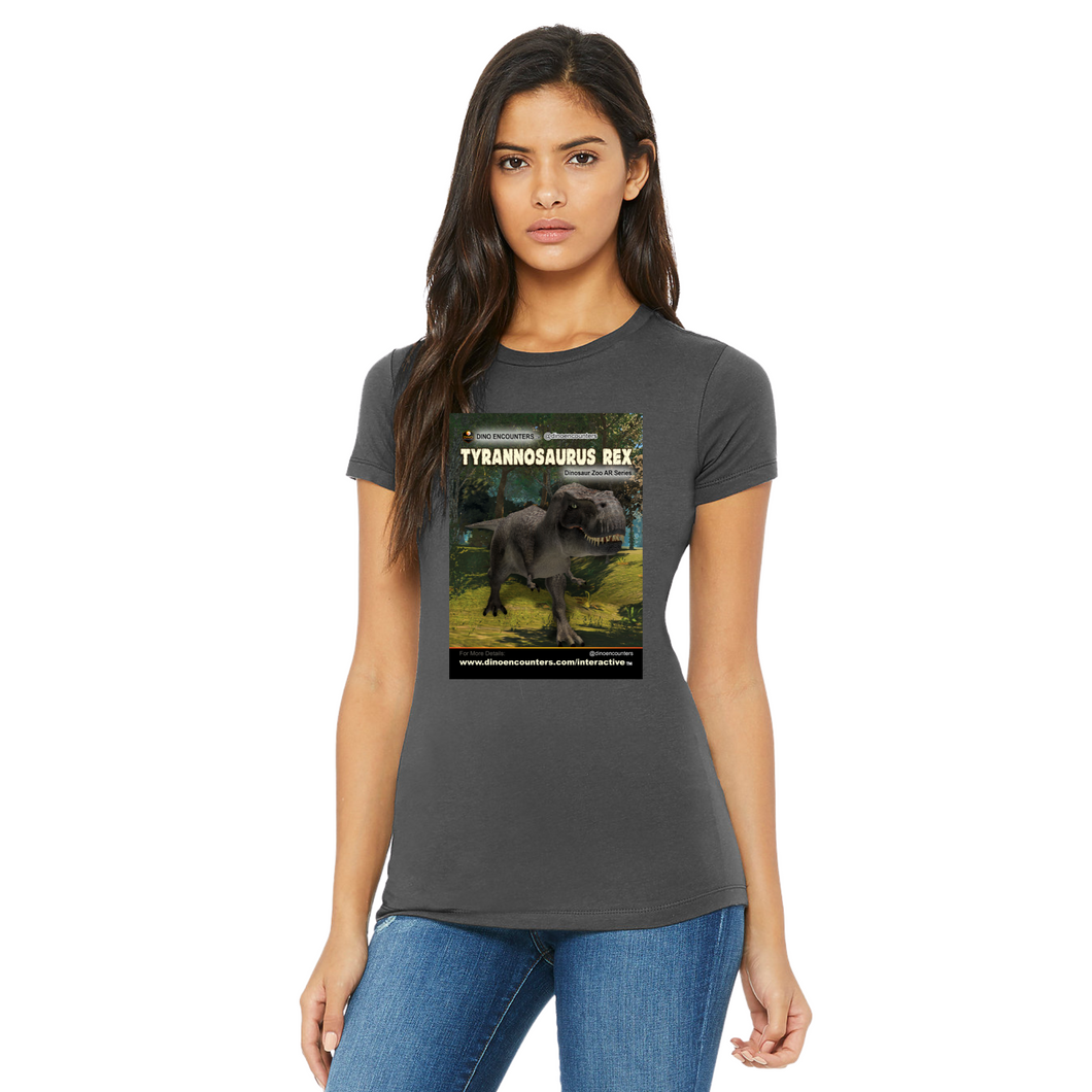 DinoEncounters T-Rex Augmented Reality Dinosaur Women's Fitted T-shirt