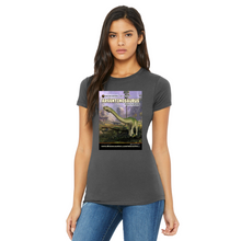 Load image into Gallery viewer, DinoEncounters Argentinosaurus Augmented Reality Dinosaur Women&#39;s Fitted T-shirt
