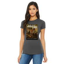 Load image into Gallery viewer, DinoEncounters Deinonychus Augmented Reality Dinosaur Women's Fitted T-shirt