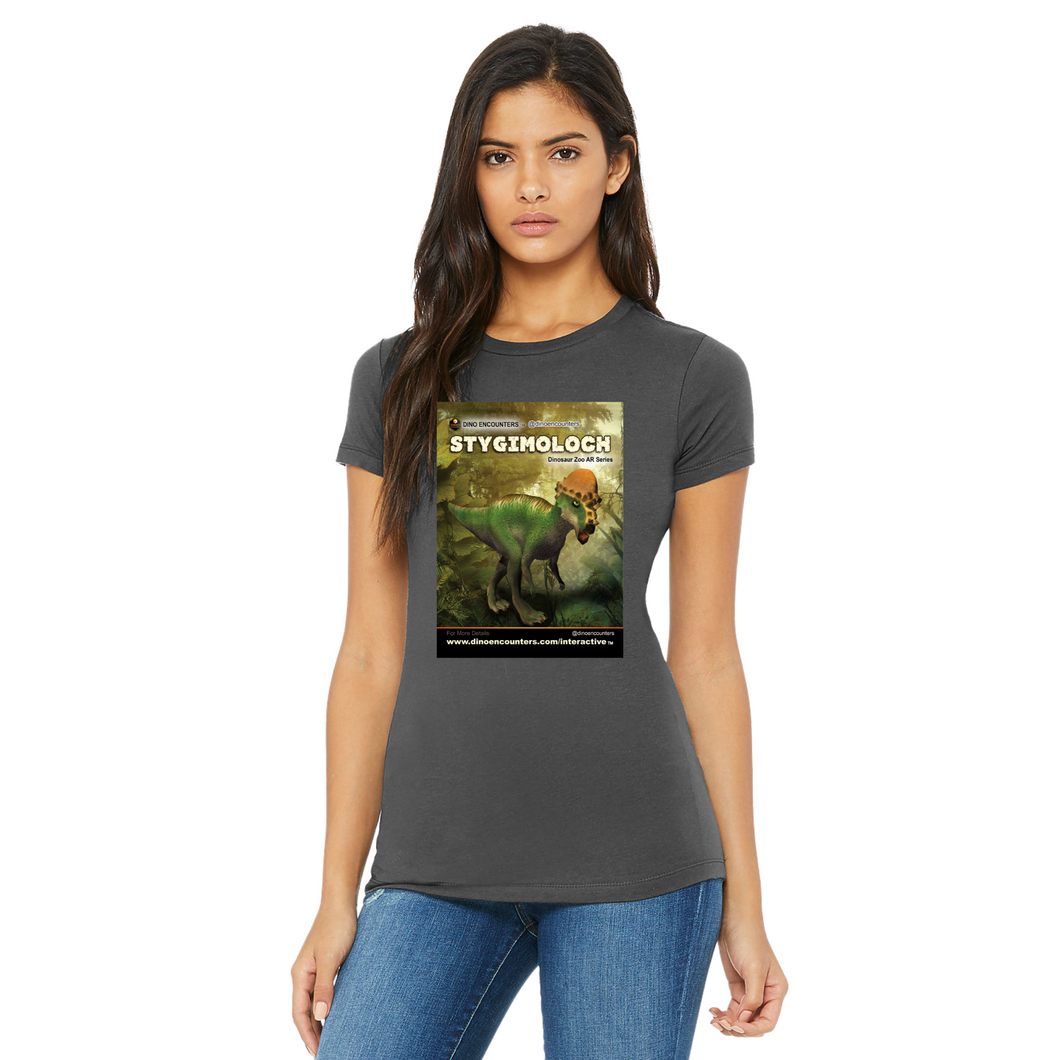DinoEncounters Stygimoloch Augmented Reality Dinosaur Women's Fitted T-shirt