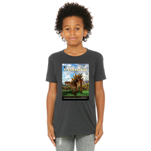 Load image into Gallery viewer, DinoEncounters Stegosaurus Augmented Reality Dinosaur Youth T-Shirt
