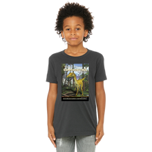 Load image into Gallery viewer, DinoEncounters Compsognathus Augmented Reality Dinosaur Youth T-Shirt