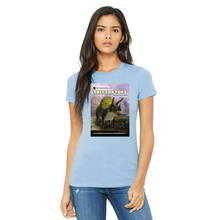 Load image into Gallery viewer, DinoEncounters Triceratops Augmented Reality Dinosaur Women's Fitted T-shirt