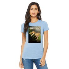 Load image into Gallery viewer, DinoEncounters Carnataurus Augmented Reality Dinosaur Women&#39;s Fitted T-shirt
