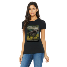 Load image into Gallery viewer, DinoEncounters T-Rex Augmented Reality Dinosaur Women's Fitted T-shirt
