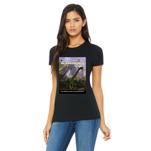 Load image into Gallery viewer, DinoEncounters Alamosaurus Augmented Reality Dinosaur Women&#39;s Fitted T-shirt
