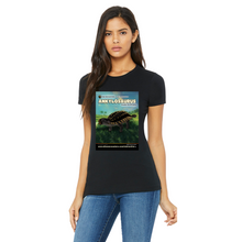 Load image into Gallery viewer, DinoEncounters Ankylosaurus Augmented Reality Dinosaur Women's Fitted T-shirt