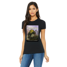 Load image into Gallery viewer, DinoEncounters Triceratops Augmented Reality Dinosaur Women's Fitted T-shirt