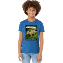 Load image into Gallery viewer, DinoEncounters Parasaurolophus Augmented Reality Dinosaur Youth T-Shirt
