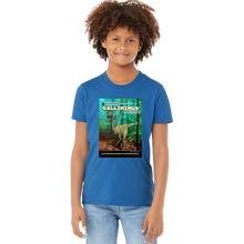 Load image into Gallery viewer, DinoEncounters Gallimimus Augmented Reality Dinosaur Youth T-Shirt