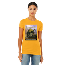 Load image into Gallery viewer, DinoEncounters Triceratops Augmented Reality Dinosaur Women's Fitted T-shirt