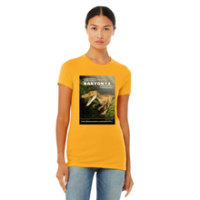 Load image into Gallery viewer, DinoEncounters Carnataurus Augmented Reality Dinosaur Women's Fitted T-shirt