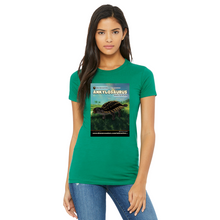 Load image into Gallery viewer, DinoEncounters Ankylosaurus Augmented Reality Dinosaur Women&#39;s Fitted T-shirt
