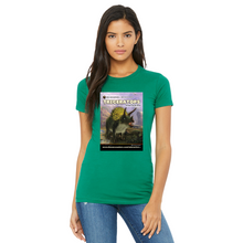 Load image into Gallery viewer, DinoEncounters Triceratops Augmented Reality Dinosaur Women's Fitted T-shirt