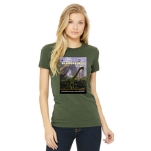 Load image into Gallery viewer, DinoEncounters Alamosaurus Augmented Reality Dinosaur Women's Fitted T-shirt