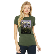 Load image into Gallery viewer, DinoEncounters Alamosaurus Augmented Reality Dinosaur Women&#39;s Fitted T-shirt
