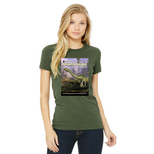 Load image into Gallery viewer, DinoEncounters Argentinosaurus Augmented Reality Dinosaur Women's Fitted T-shirt