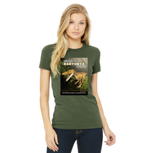 Load image into Gallery viewer, DinoEncounters Baryonyx Augmented Reality Dinosaur Women&#39;s Fitted T-shirt
