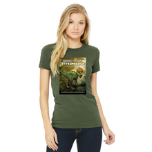Load image into Gallery viewer, DinoEncounters Stygimoloch Augmented Reality Dinosaur Women's Fitted T-shirt