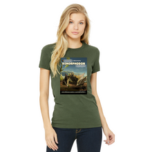Load image into Gallery viewer, DinoEncounters Dimorphodon Augmented Reality Dinosaur Women's Fitted T-shirt