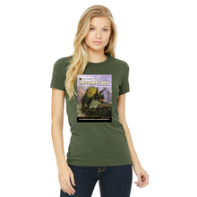 Load image into Gallery viewer, DinoEncounters Triceratops Augmented Reality Dinosaur Women's Fitted T-shirt