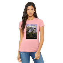 Load image into Gallery viewer, DinoEncounters Alamosaurus Augmented Reality Dinosaur Women's Fitted T-shirt