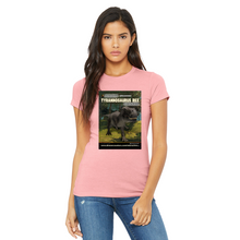 Load image into Gallery viewer, DinoEncounters T-Rex Augmented Reality Dinosaur Women&#39;s Fitted T-shirt
