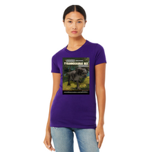 Load image into Gallery viewer, DinoEncounters T-Rex Augmented Reality Dinosaur Women's Fitted T-shirt