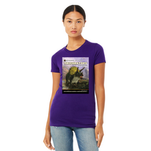 Load image into Gallery viewer, DinoEncounters Triceratops Augmented Reality Dinosaur Women&#39;s Fitted T-shirt
