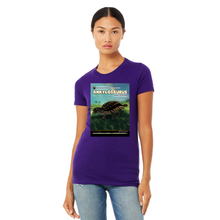 Load image into Gallery viewer, DinoEncounters Ankylosaurus Augmented Reality Dinosaur Women's Fitted T-shirt