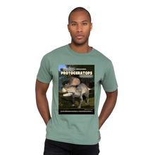 Load image into Gallery viewer, DinoEncounters Protoceratops Augmented Reality Dinosaur Men&#39;s T-shirt!
