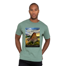 Load image into Gallery viewer, DinoEncounters Dimetrodon Augmented Reality Dinosaur Men's T-shirt!