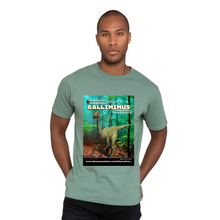 Load image into Gallery viewer, DinoEncounters Gallimimus Augmented Reality Dinosaur Men's T-shirt!