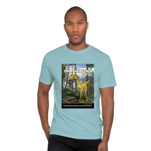 Load image into Gallery viewer, DinoEncounters Compsognathus Augmented Reality Dinosaur Men's T-shirt!