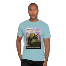 Load image into Gallery viewer, DinoEncounters Triceratops Augmented Reality Dinosaur Men&#39;s T-shirt!
