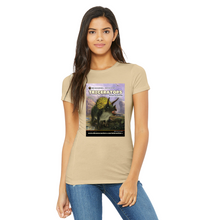 Load image into Gallery viewer, DinoEncounters Triceratops Augmented Reality Dinosaur Women's Fitted T-shirt