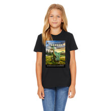Load image into Gallery viewer, DinoEncounters Troodon Augmented Reality Dinosaur Youth T-Shirt
