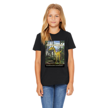 Load image into Gallery viewer, DinoEncounters Compsognathus Augmented Reality Dinosaur Youth T-Shirt