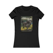 Load image into Gallery viewer, DinoEncounters T-Rex Augmented Reality Dinosaur Women&#39;s Fitted T-shirt
