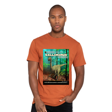 Load image into Gallery viewer, DinoEncounters Gallimimus Augmented Reality Dinosaur Men&#39;s T-shirt!

