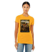 Load image into Gallery viewer, DinoEncounters Deinonychus Augmented Reality Dinosaur Women&#39;s Fitted T-shirt
