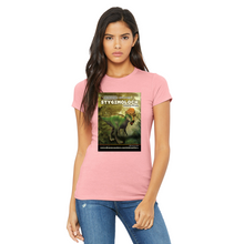 Load image into Gallery viewer, DinoEncounters Stygimoloch Augmented Reality Dinosaur Women&#39;s Fitted T-shirt
