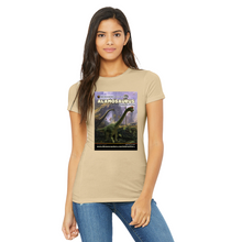 Load image into Gallery viewer, DinoEncounters Alamosaurus Augmented Reality Dinosaur Women&#39;s Fitted T-shirt
