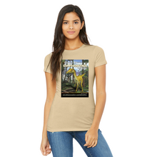 Load image into Gallery viewer, DinoEncounters Compsognathus Augmented Reality Dinosaur Women&#39;s Fitted T-shirt
