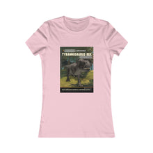 Load image into Gallery viewer, DinoEncounters T-Rex Augmented Reality Dinosaur Women&#39;s Fitted T-shirt
